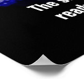 Poster Citation de succès de l'arbre de nuit bleu Inspira (Coin)