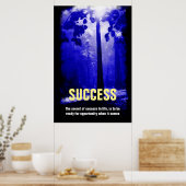 Poster Citation de succès de l'arbre de nuit bleu Inspira (Cuisine)