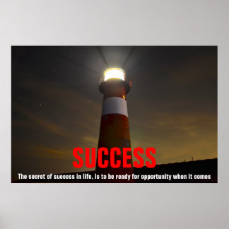 Poster Citation de succès du phare Inspiration