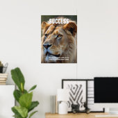 Poster Citation de succès Lion Inspiration (Bureau à domicile)