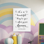 Poster Citation de succès Motivation quotidienne Noir Bla