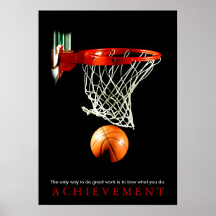 Poster Citation de succès Motivational Basketball