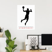 Poster Citation de succès Motivational Basketball Joueur (Bureau à domicile)
