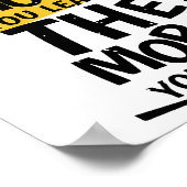 Poster Citation De Succès Plus Vous Apprenez (Coin)