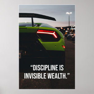 Poster Citation de supercar de richesse invisible de disc