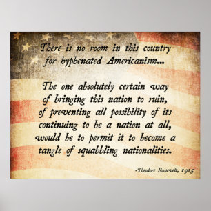Poster Citation de Teddy Roosevelt