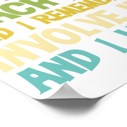 Poster Citation De Texte Éducatif Impliquez-Moi Classique (Coin)