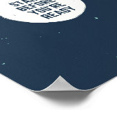 Poster Citation de texture grunge bleu marine et blanc Co (Coin)