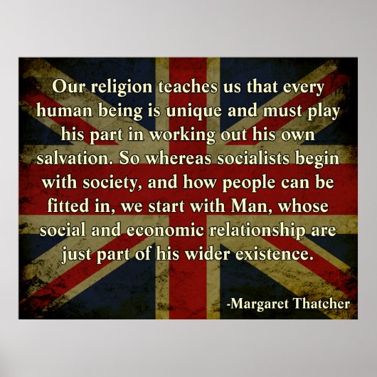 Poster Citation de Thatcher Religion (Devant)