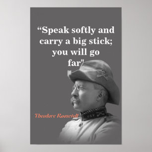 Poster Citation de Theodore Roosevelt sur le port d'un gr