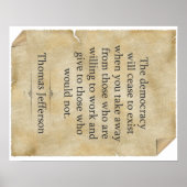 Poster Citation de Thomas Jefferson (Devant)