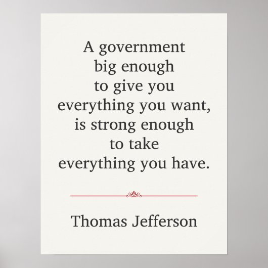 Poster Citation de Thomas Jefferson (Devant)