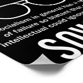Poster Citation de Thomas Sowell sur le socialisme Mois d (Coin)