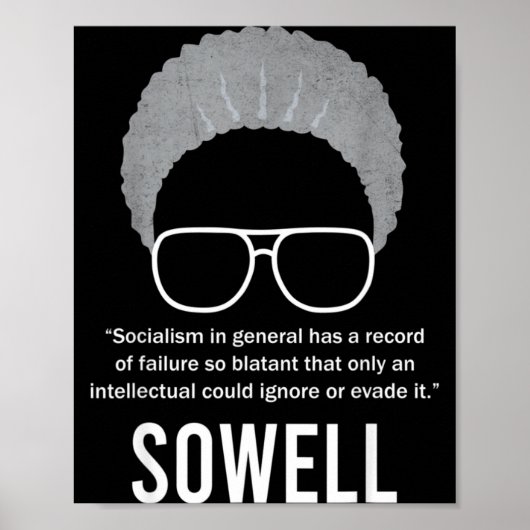Poster Citation de Thomas Sowell sur le socialisme Mois d (Devant)