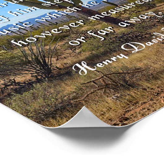 Poster Citation de Thoreau, batteur différent (Coin)