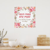 Poster Citation de Torah pour la fête juive de Sukkot (Cuisine)