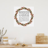 Poster Citation de Torah pour la fête juive de Sukkot (Cuisine)