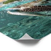 Poster Citation de tortue motivationnelle en cours (Coin)