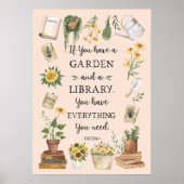 Poster Citation de tournesol et herbes de jardin et de bi (Devant)
