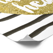 Poster Citation de typographie de lettres d'or inspiratio (Coin)