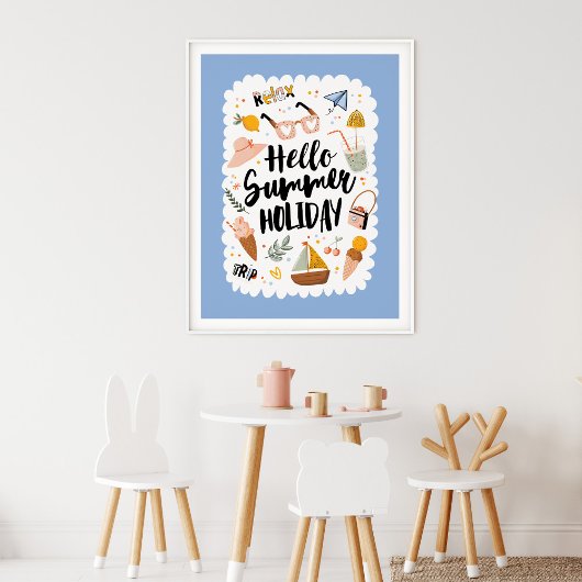 Poster Citation De Vacances D'Été Jolie Illustration Colo