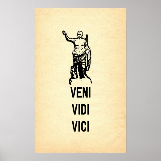 Poster Citation de Veni Vidi Vici Julius Caesar (Devant)