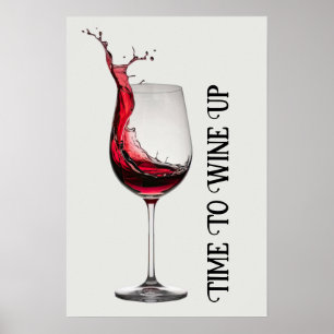 Poster Citation de verre à vin
