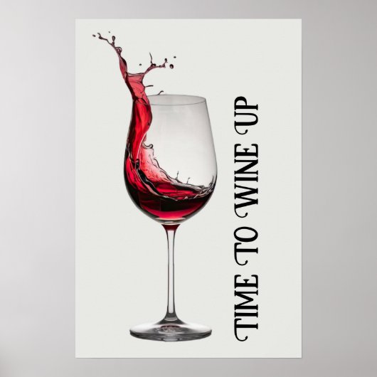 Poster Citation de verre à vin (Devant)