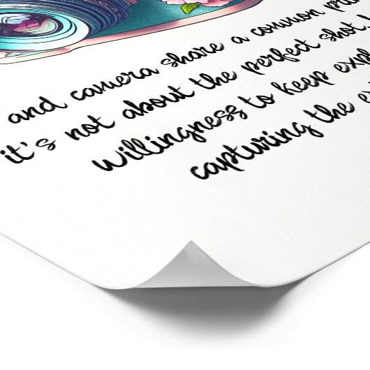 Poster Citation de vie et de caméra (Coin)