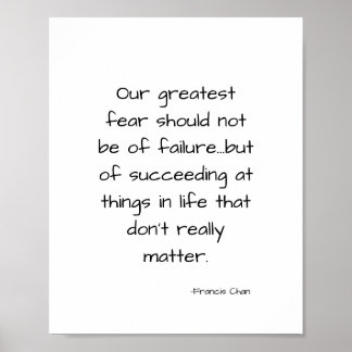 Poster Citation de vie motivante