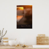 Poster : Citation de vin Benjamin Franklin (Cuisine)