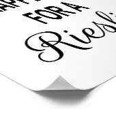 Poster Citation de vin drôle TOUT ARRIVE POUR UN RIESLING (Coin)