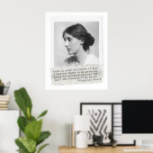 Poster Citation de Virginia Woolf - Icônes de l'histoire  (Bureau à domicile)