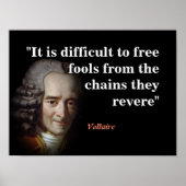 Poster Citation De Voltaire Sur Fools (Devant)