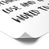 Poster Citation de voyage motivationnelle Brush noir mini (Coin)