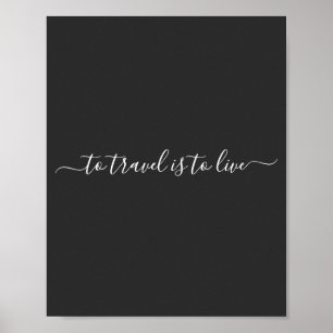 Poster Citation De Voyage Simple - Le Voyage Est Vivre