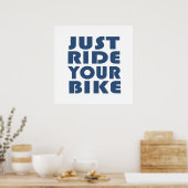 Poster Citation de VTT motivationnel - Cyclisme drôle (Cuisine)