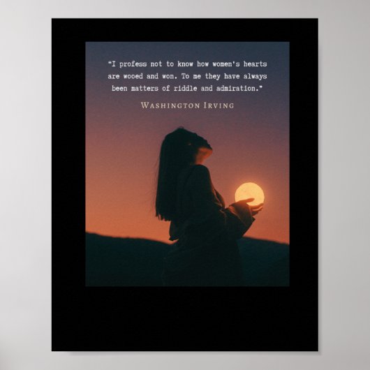 Poster Citation De Washington Irving Je Profite De Ne Pas (Devant)