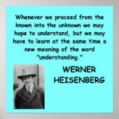 Poster Citation de Werner Heisenberg (Devant)