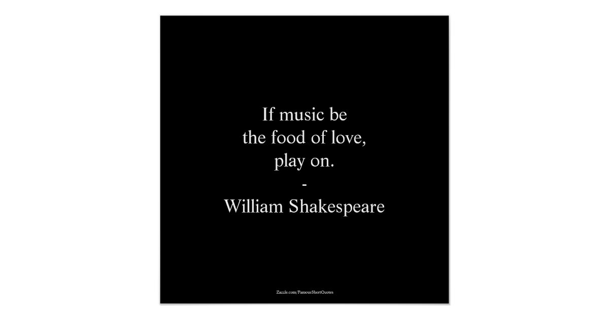 Poster Citation De William Shakespeare Amour Zazzle Be