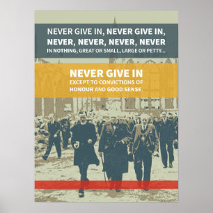 Poster Citation de Winston Churchill - ne donnez dedans