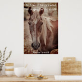 Poster Citation de Winston Churchill sur Horses Wall Art (Cuisine)