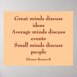 Poster Citation d'Eleanor Roosevelt Grands esprits