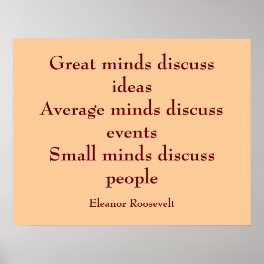 Poster Citation d'Eleanor Roosevelt | Grands esprits (Devant)