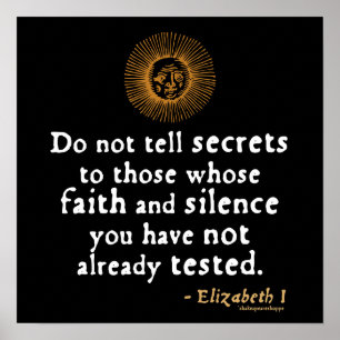 Poster Citation d'Elizabeth I de confiance