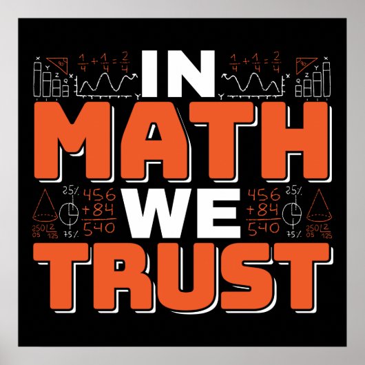 Poster Citation d'enseignant en mathématiques - En mathém (Devant)