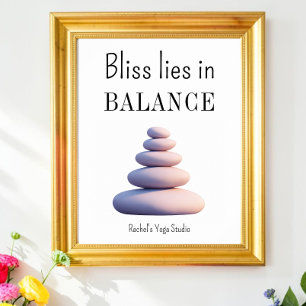 Poster Citation d'équilibre de yoga Méditation Énergie Pl