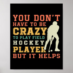 Poster Citation d'équipe de hockey sur gazon drôle - Hock