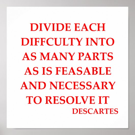 Poster Citation DESCARTES (Devant)