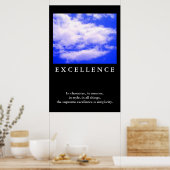 Poster Citation d'excellence Blue Sky Motivation (Cuisine)